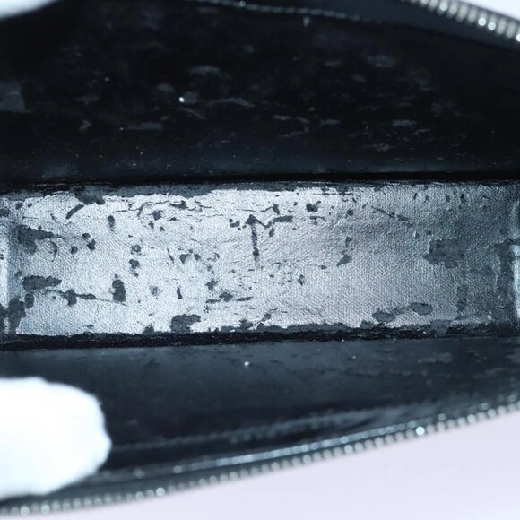 GUCCI Pouch Leather Black Silver Auth yk15398 - Picture 4 of 16